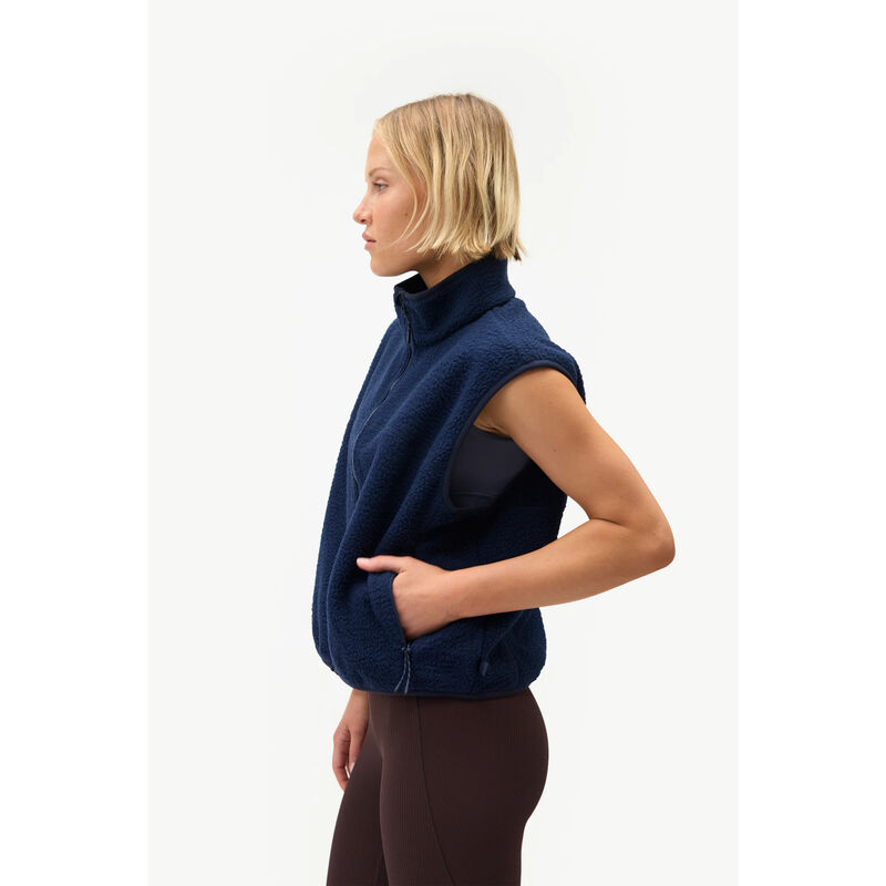 Halfdays Chapelle Fleece Vest Womens image number 3
