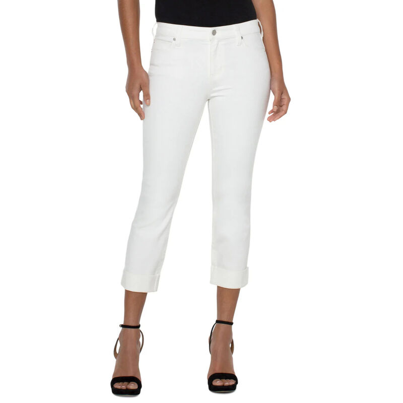 Liverpool Charlie Crop Wide Rolled Cuff Pants Womens image number 0