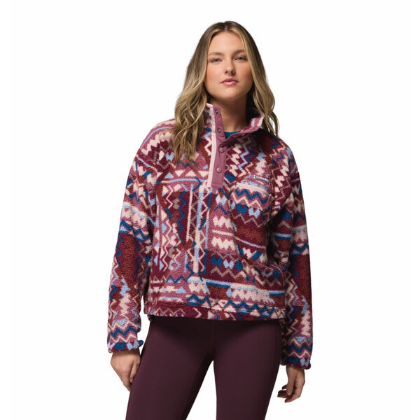 Columbia Helvetia II Printed Cropped Half Snap Fleece Pullover Womens