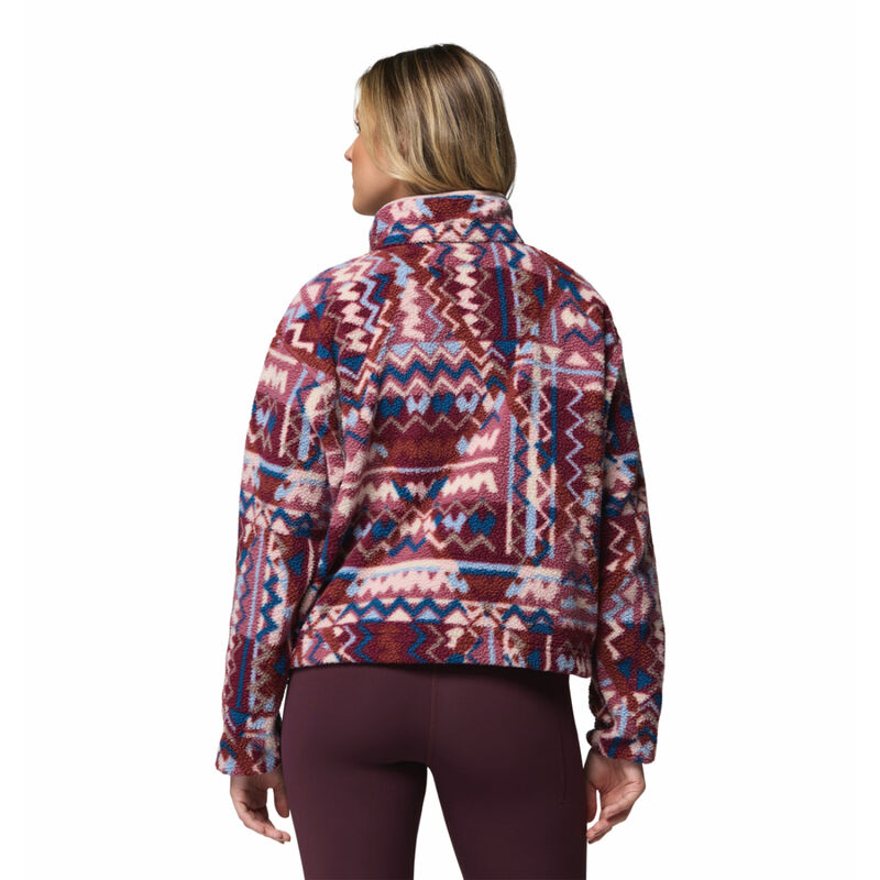 Columbia Helvetia II Printed Cropped Half Snap Fleece Pullover Womens image number 1