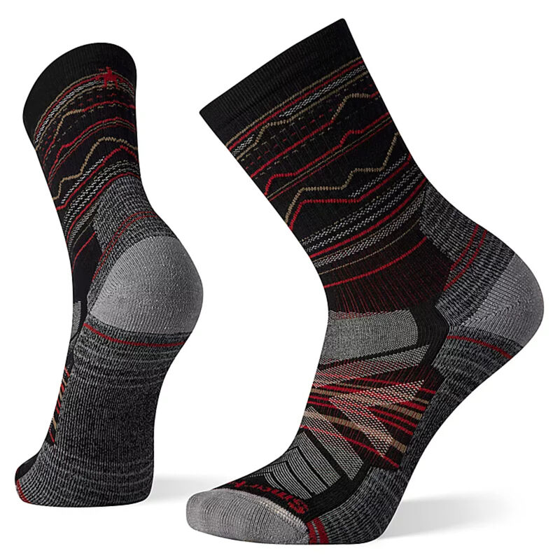 Smartwool Hike Light Cushion Mountain Range Pattern Crew Socks Mens image number 0
