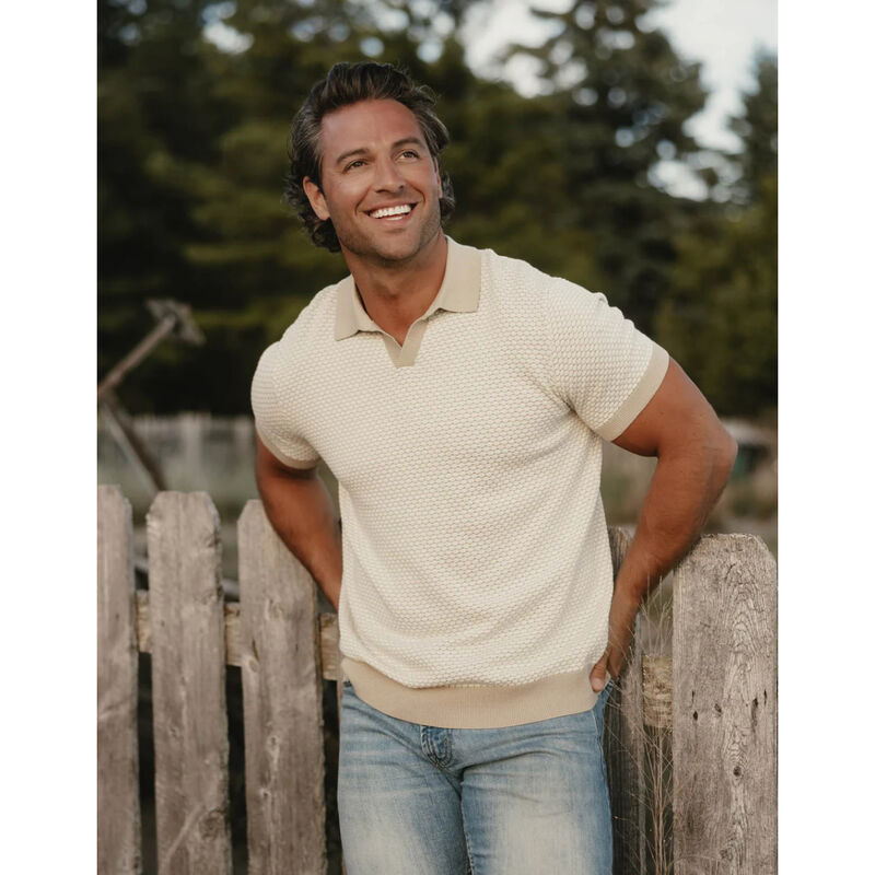 The Normal Brand Robles Knit Jacquard Polo Mens image number 1
