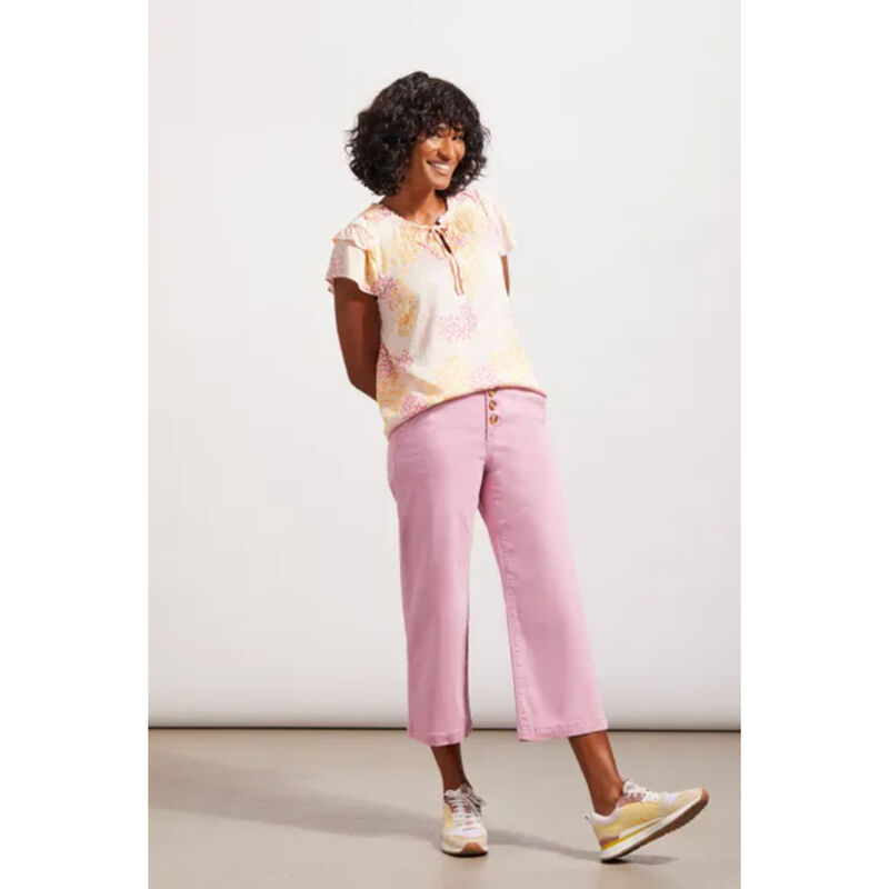 Tribal Audrey Button Fly Wide Leg Capri Womens image number 0