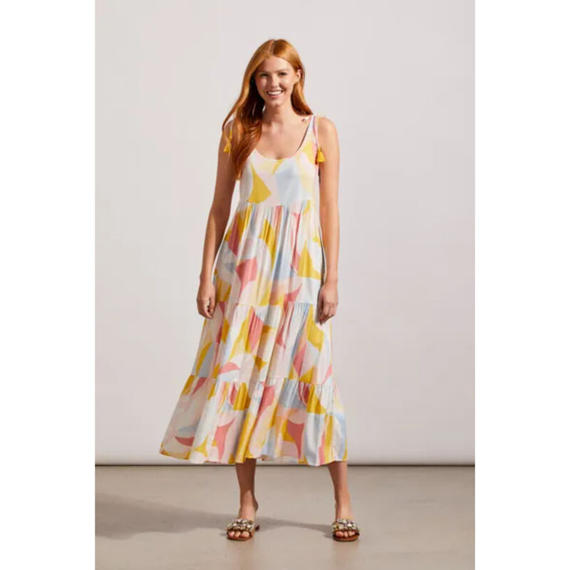 Tribal Tiered Tassel-Strap Maxi Dress Womans image number 0