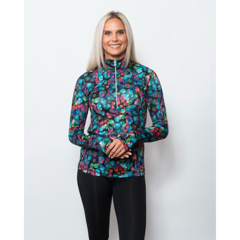 Sno Skins Micro Fiber Prints Zip Neck Womens image number 1