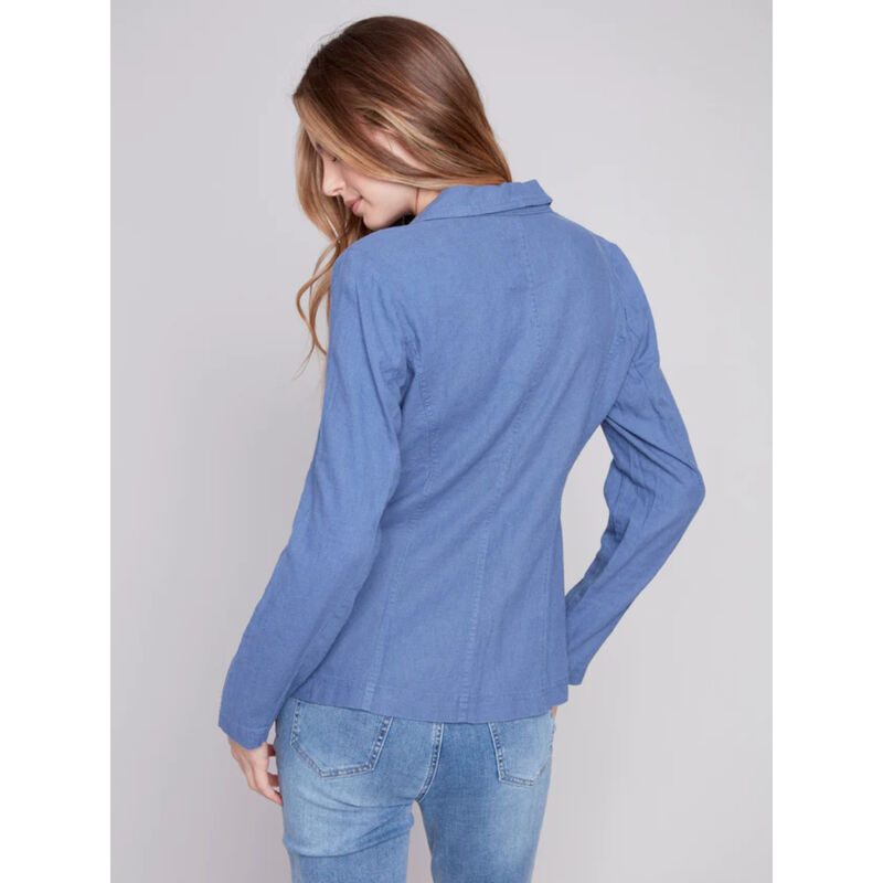 Charlie B Light Linen Blend Blazer Womens image number 1