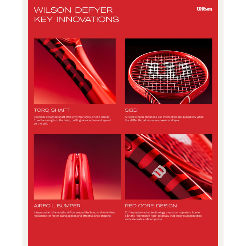 Wilson Defyer 100UL V1 Tennis Racquet - Unstrung image number 7