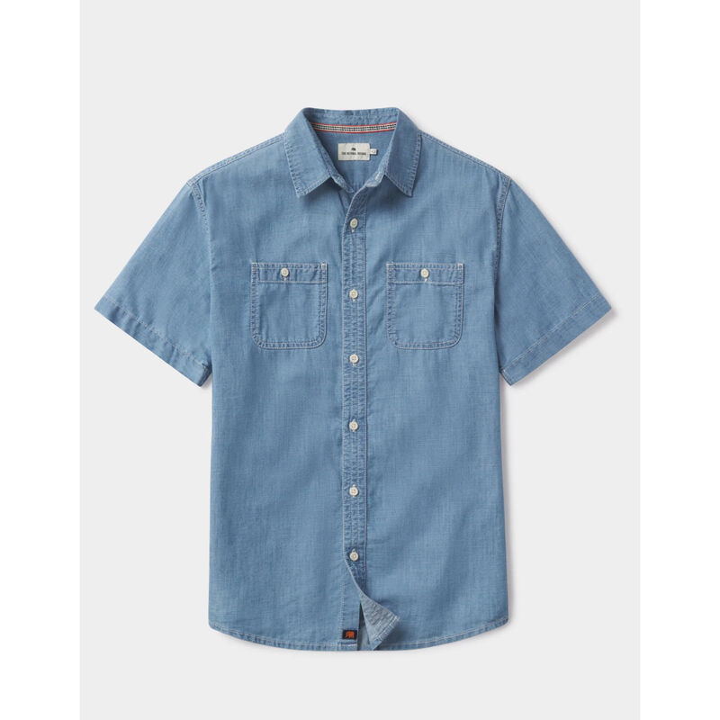 The Normal Brand Chambray Short Sleeve Button Up Mens image number 0