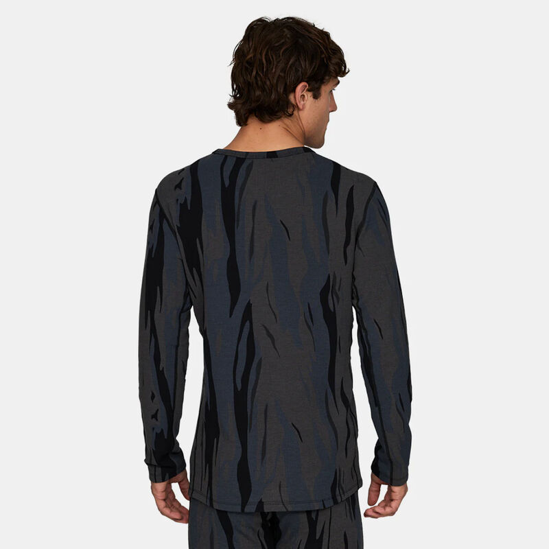 Le Bent Heavyweight Grid Fleece Crew Base Layer Mens image number 1