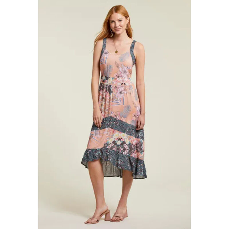 Tribal Combo Print Hi-Low Maxi Dress Womens image number 0