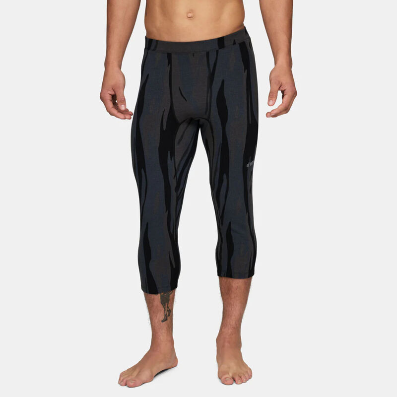 Le Bent Heavyweight Grid Fleece 3/4 Base Layer Bottoms Mens image number 0