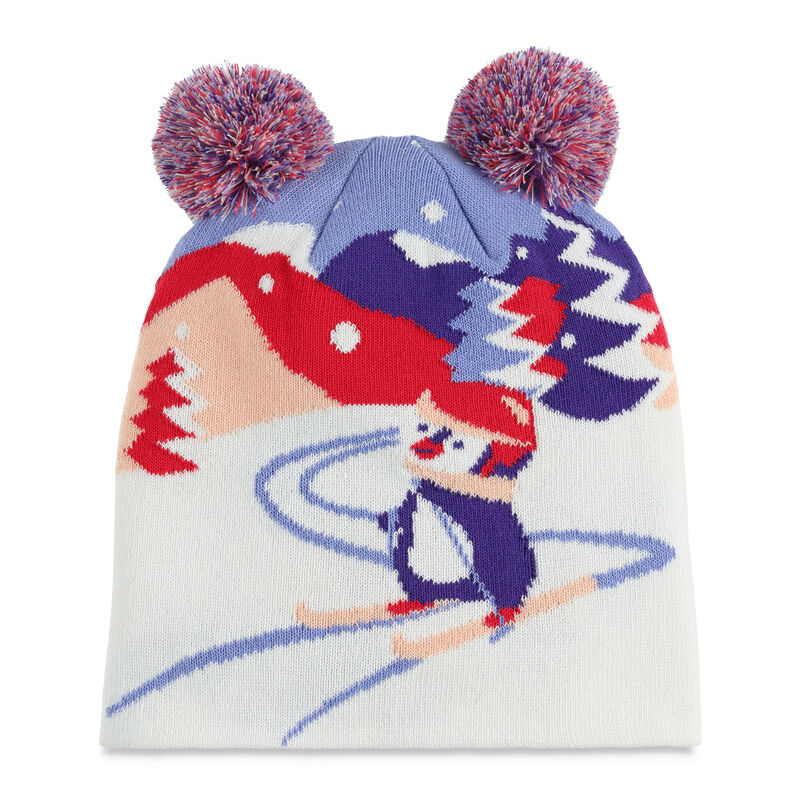 Spyder Penguin Double Pom Beanier Toddler Girls image number 1