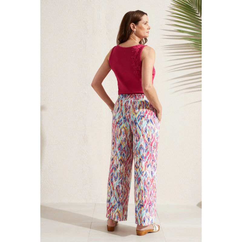 Tribal Printed Pull-On Ankle Pants Womens image number 1