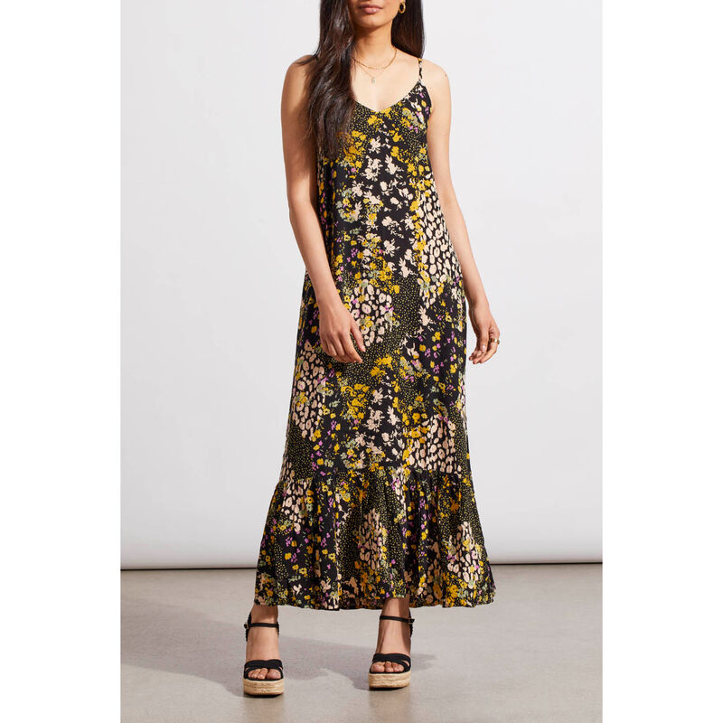 Tribal Ditsy Floral Print Dress Womens image number 0